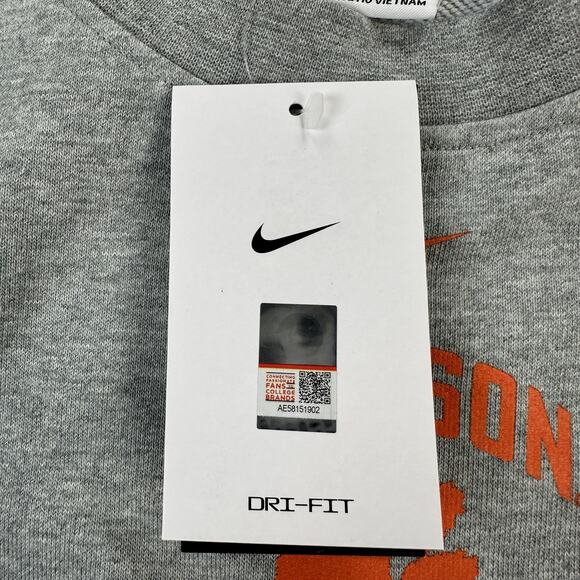 Clemson Tigers Sweatshirt Mens XXL Gray NCAA Nike Dri-FIT Standard Issue Crew - Picture 9 of 12